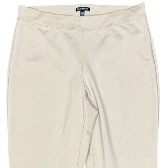 EUC Women's EILEEN FISHER Washable Flex Pull-On Ponte Pant Tan | Size M - Picture 3 of 7